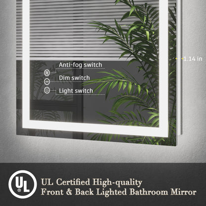 Frameless Dual Front & Back LED Mirror