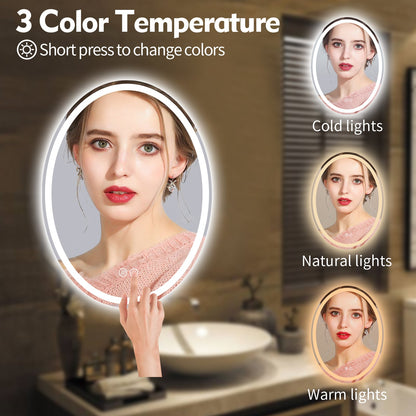 LED Frameless Oval Lighted Mirror