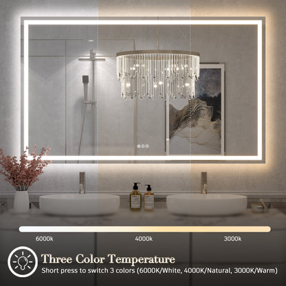 Frameless Dual Front & Back LED Mirror