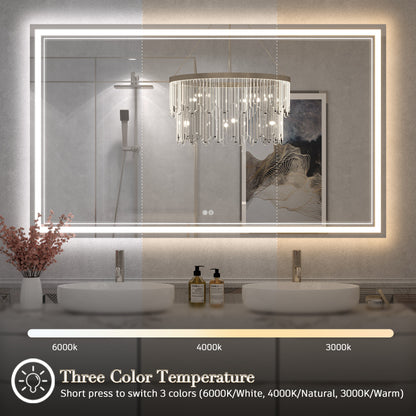 LED Frameless Front Lighted Mirror