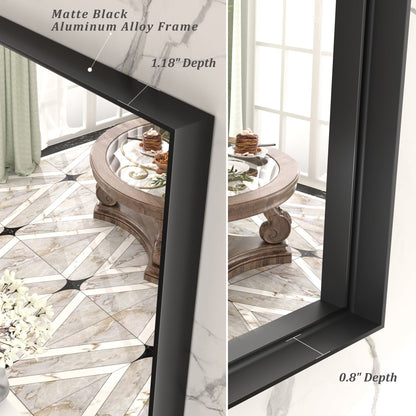 Rectangular Aluminum Alloy Framed Wall Bathroom Vanity Mirror
