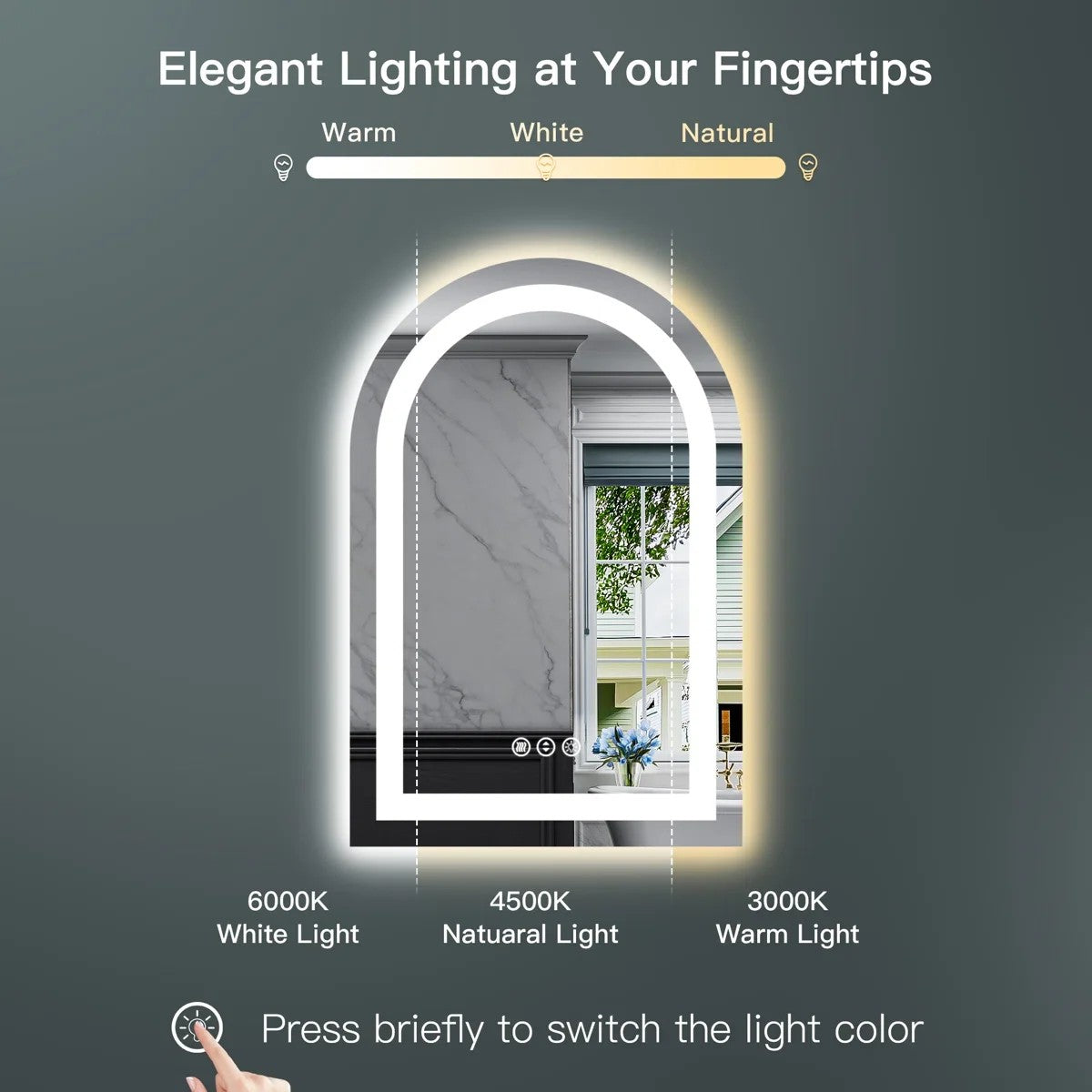 Arched LED Vanity Mirror