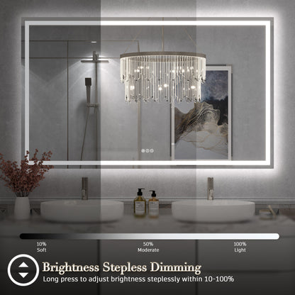 Frameless Dual Front & Back LED Mirror
