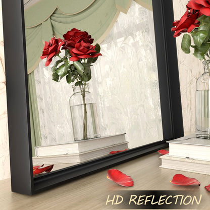 Rectangular Aluminum Alloy Framed Wall Bathroom Vanity Mirror