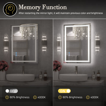 Frameless Dual Front & Back LED Mirror