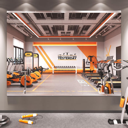 Home Gym Mirror, Frameless Full Body Wall Mirror