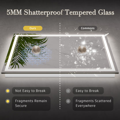 LED Frameless Front Lighted Mirror