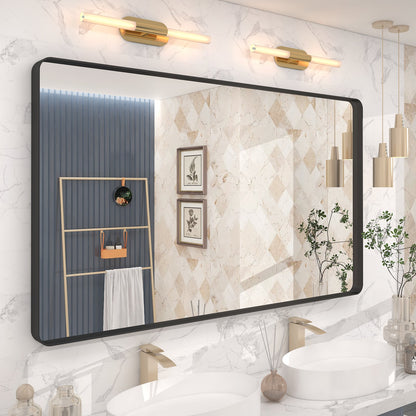 Framed Rectangle Wall Decor Mirror White