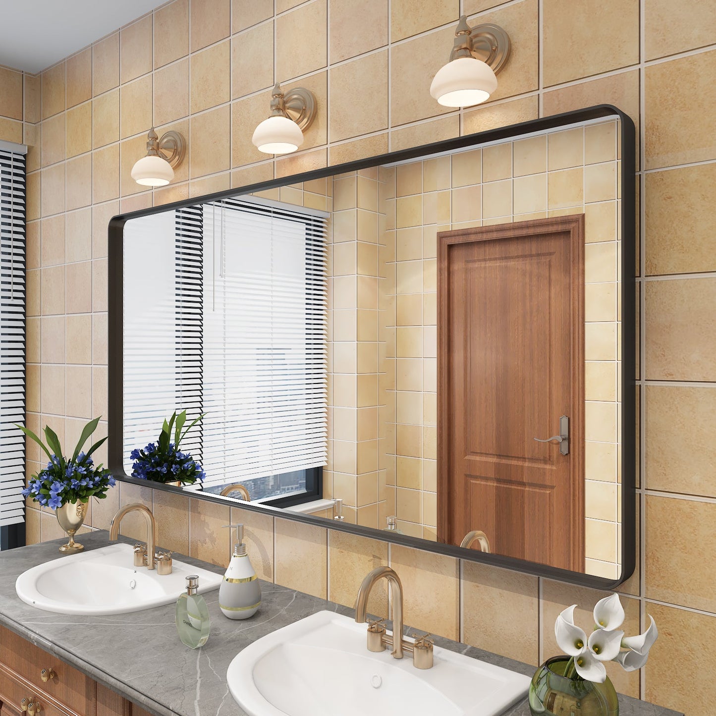 Framed Rectangle Wall Decor Mirror