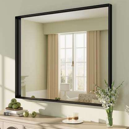 Rectangular Aluminum Alloy Framed Wall Bathroom Vanity Mirror