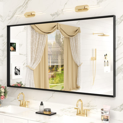 Rectangular Aluminum Alloy Framed Wall Bathroom Vanity Mirror