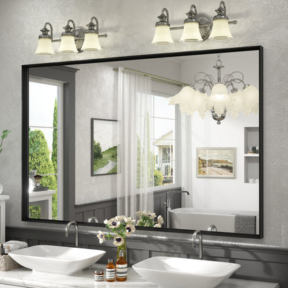 Rectangular Aluminum Alloy Framed Wall Bathroom Vanity Mirror