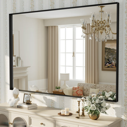Rectangular Aluminum Alloy Framed Wall Bathroom Vanity Mirror