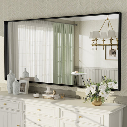 Rectangular Aluminum Alloy Framed Wall Bathroom Vanity Mirror
