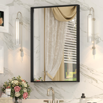 Rectangular Aluminum Alloy Framed Wall Bathroom Vanity Mirror