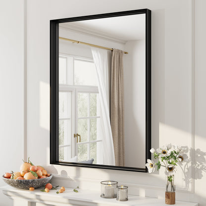 Rectangular Aluminum Alloy Framed Wall Bathroom Vanity Mirror