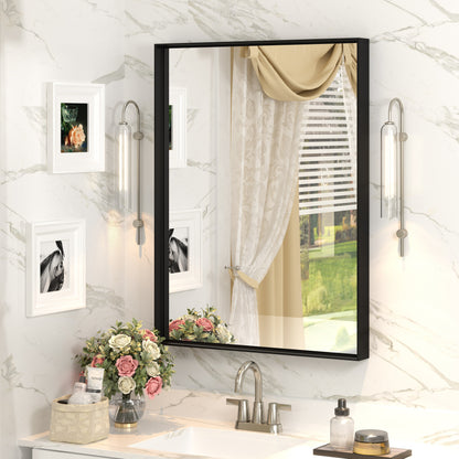 Rectangular Aluminum Alloy Framed Wall Bathroom Vanity Mirror