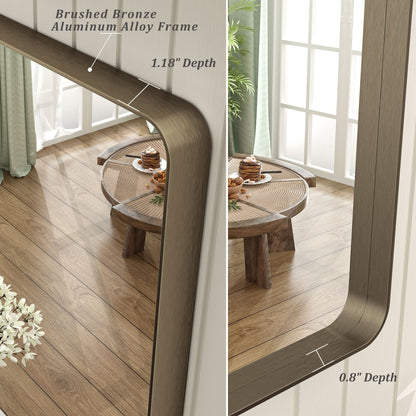 Framed Rectangle Wall Decor Mirror White