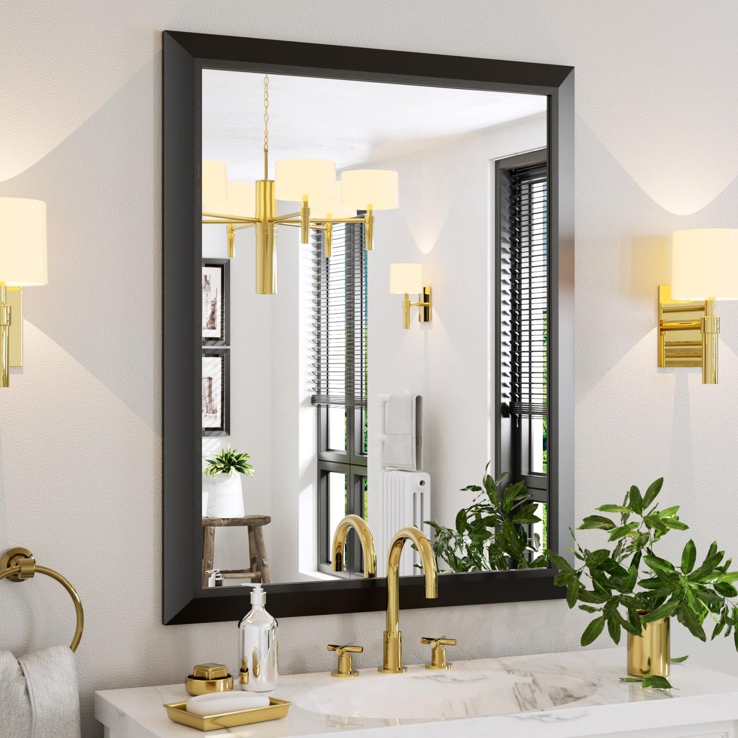 Framed Thick Sharp Wall Decor Mirror