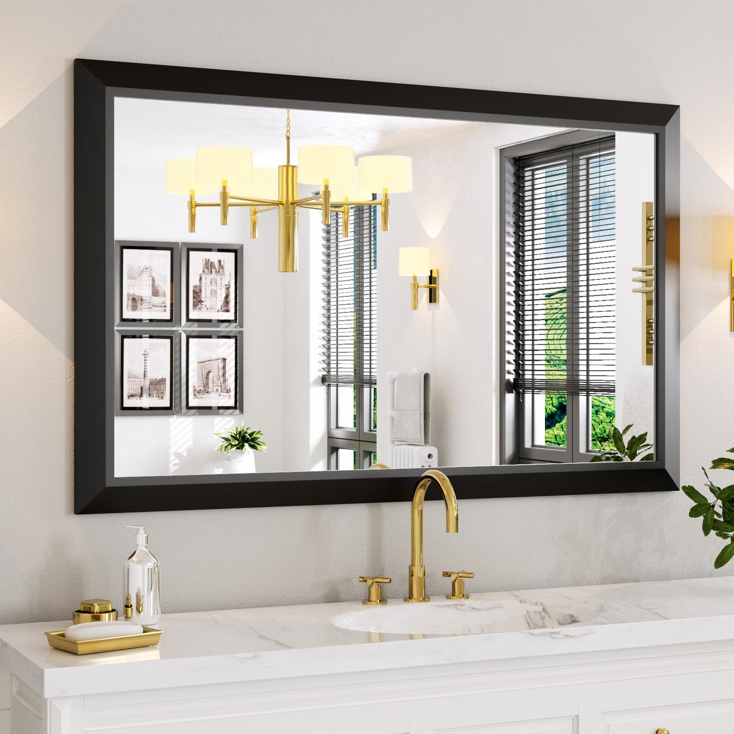 Framed Thick Sharp Wall Decor Mirror