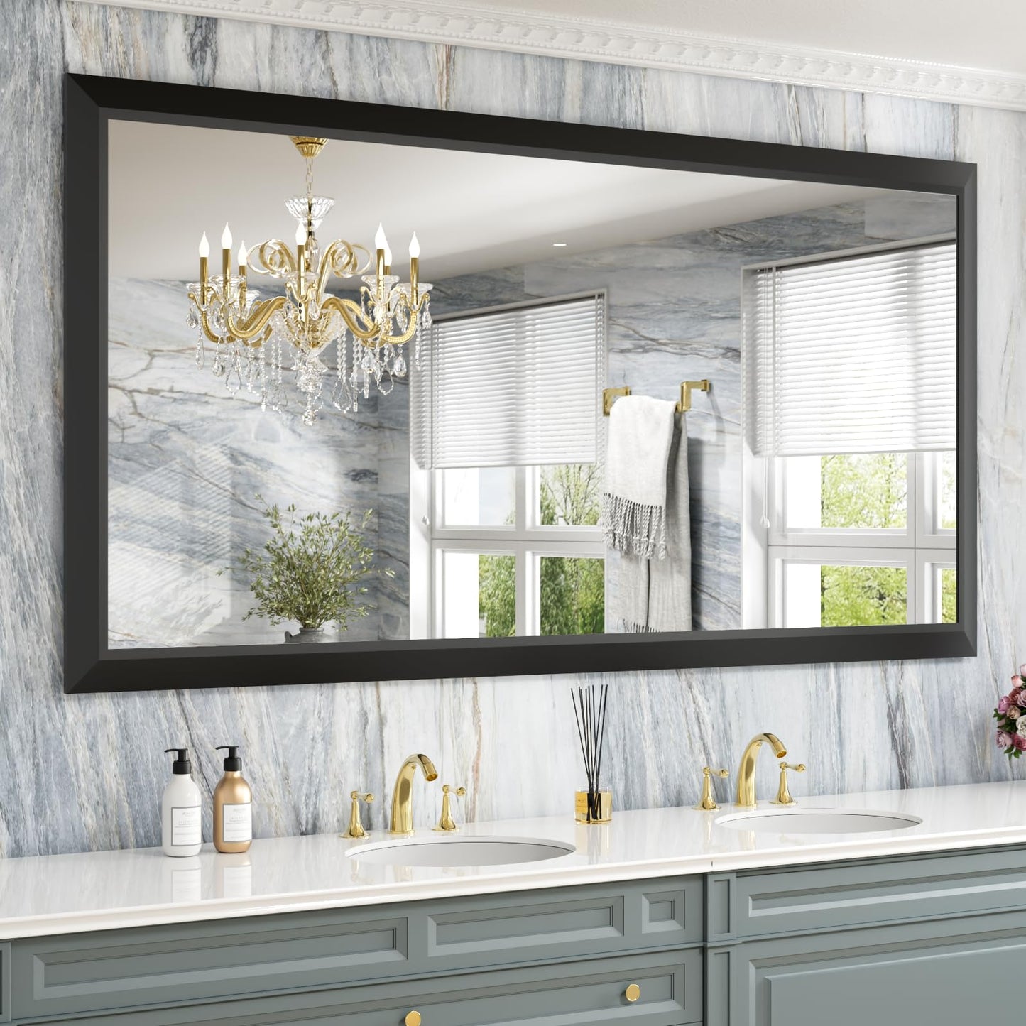 Framed Thick Sharp Wall Decor Mirror