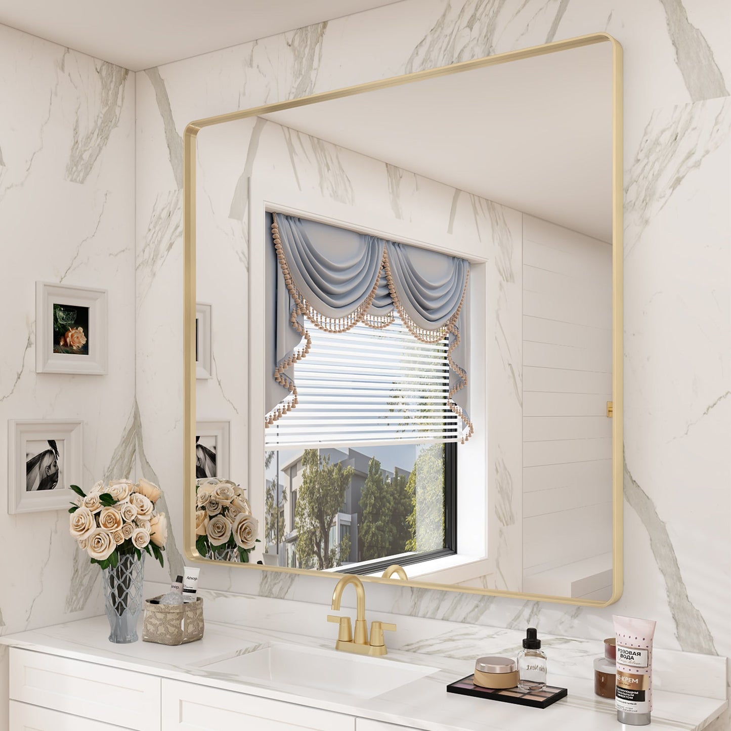 Framed Rectangle Wall Decor Mirror