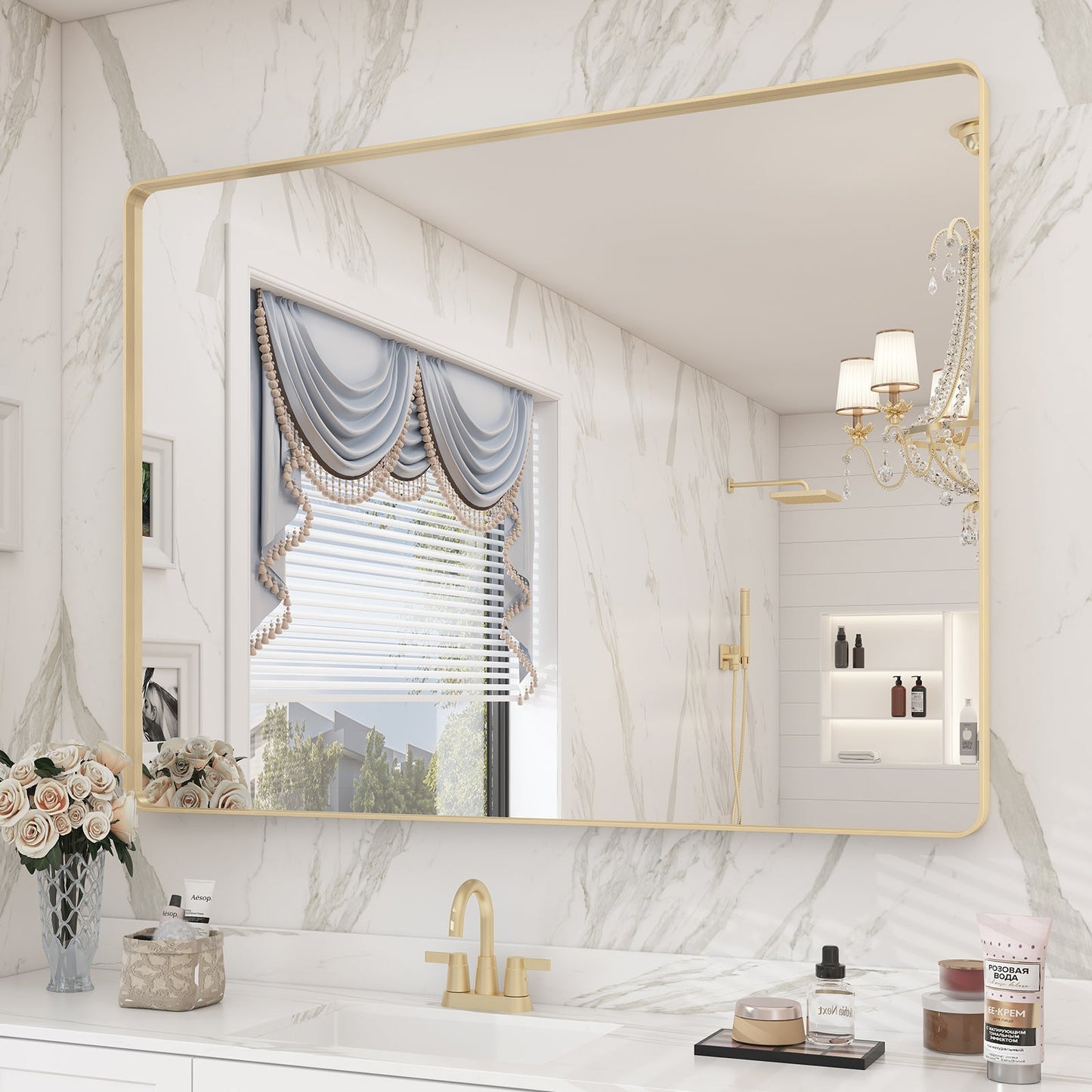 Framed Rectangle Wall Decor Mirror