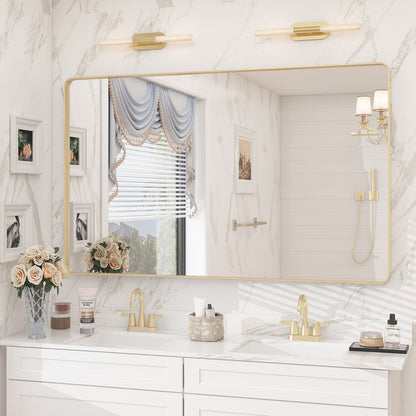 Framed Rectangle Wall Decor Mirror White