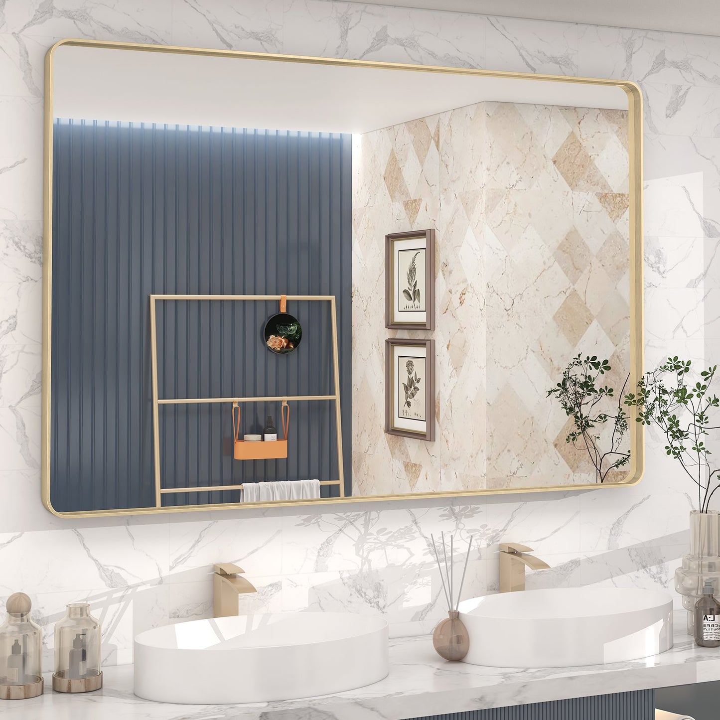Framed Rectangle Wall Decor Mirror
