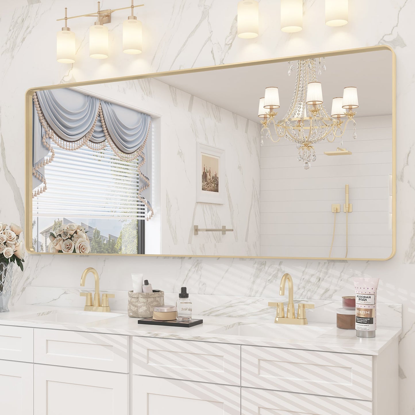 Framed Rectangle Wall Decor Mirror