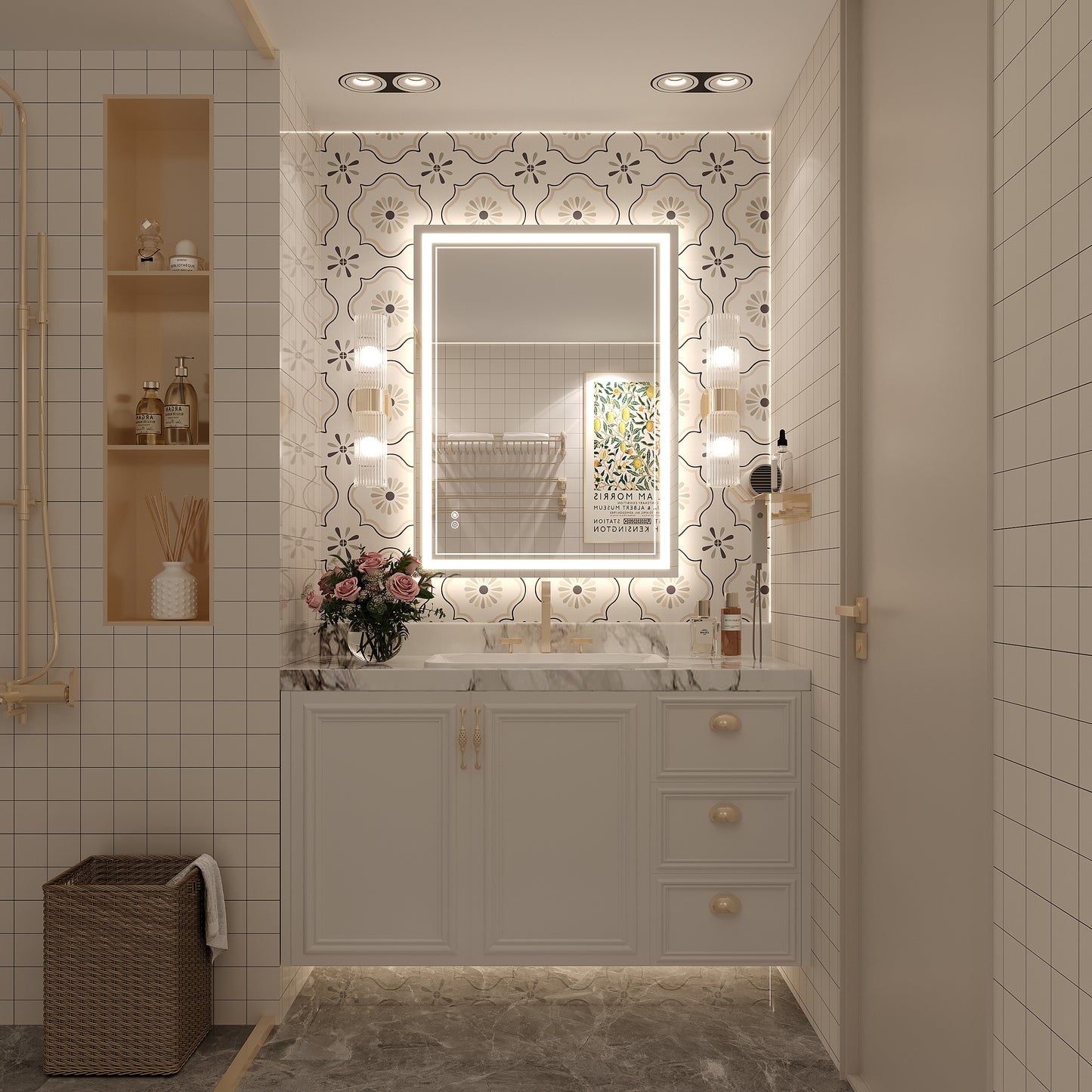 LED Frameless Front Lighted Mirror