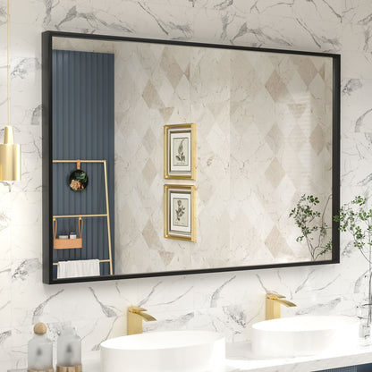 Framed Sharp Rectangle Wall Decor Mirror