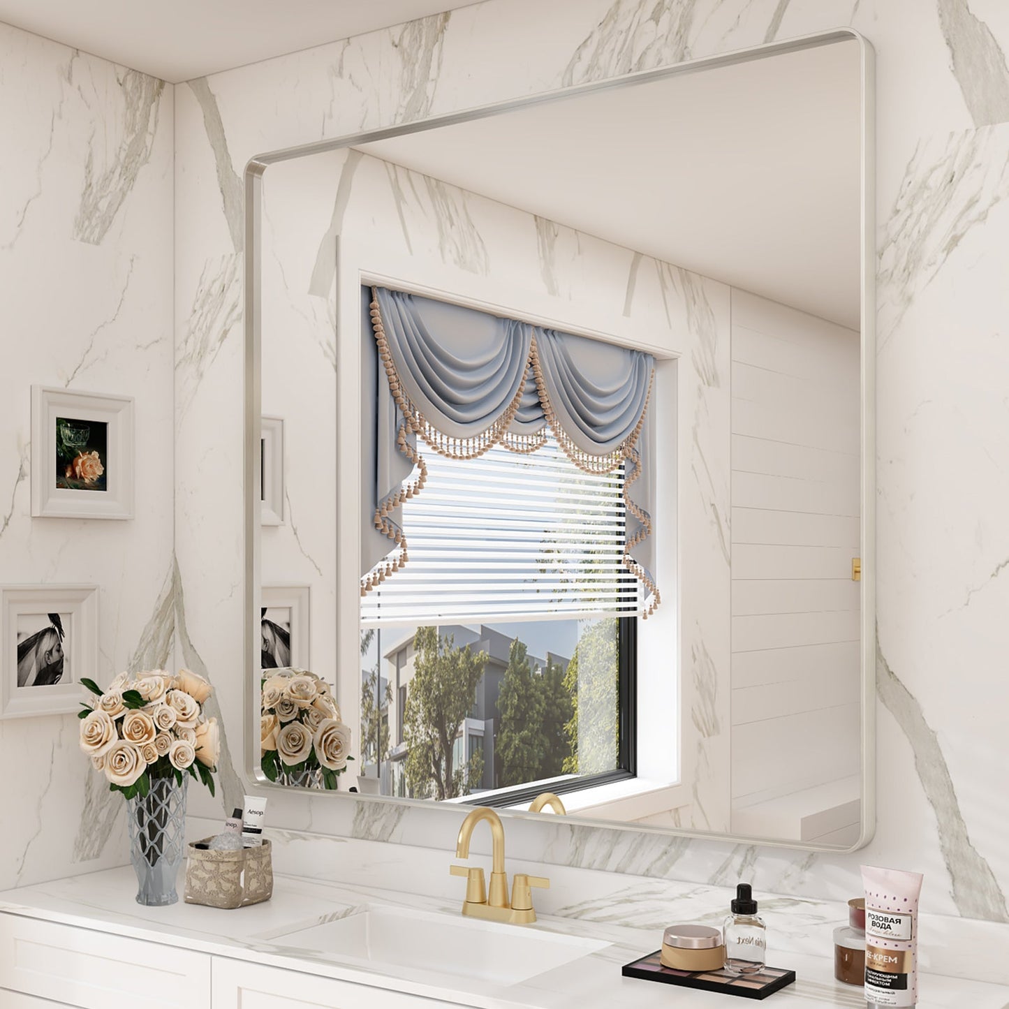 Framed Rectangle Wall Decor Mirror