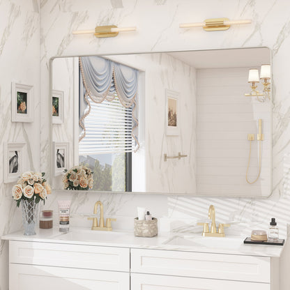 Framed Rectangle Wall Decor Mirror White